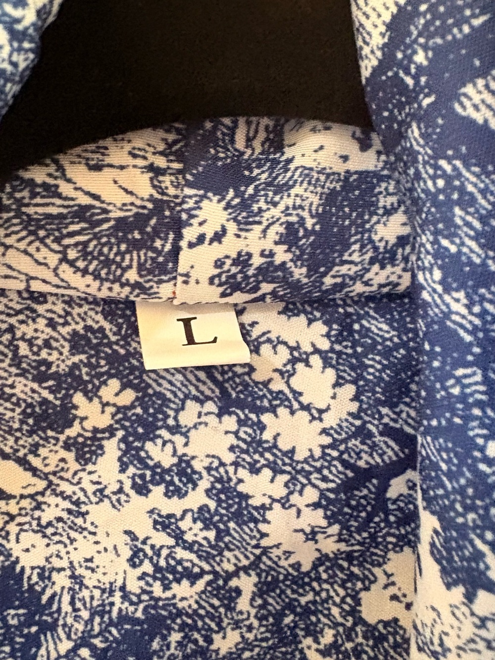 Ginger Blue and White Toile Quilted lapel collar Jacket size L NWOT - Picture 8 of 10